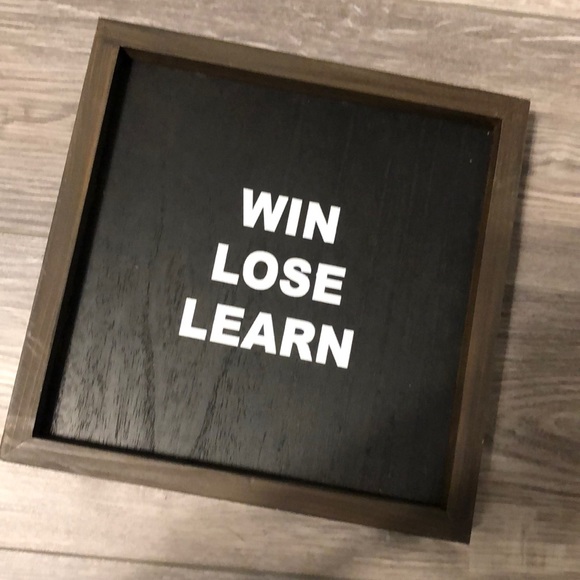 Hobby Lobby Accents Nwt Win Lose Learn Motivational Decor From